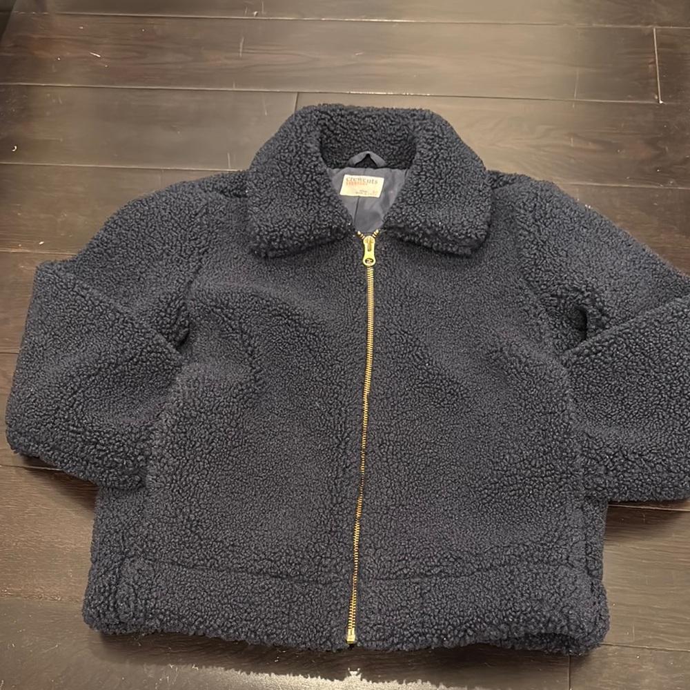 Cozy Navy Sherpa Kids Jacket